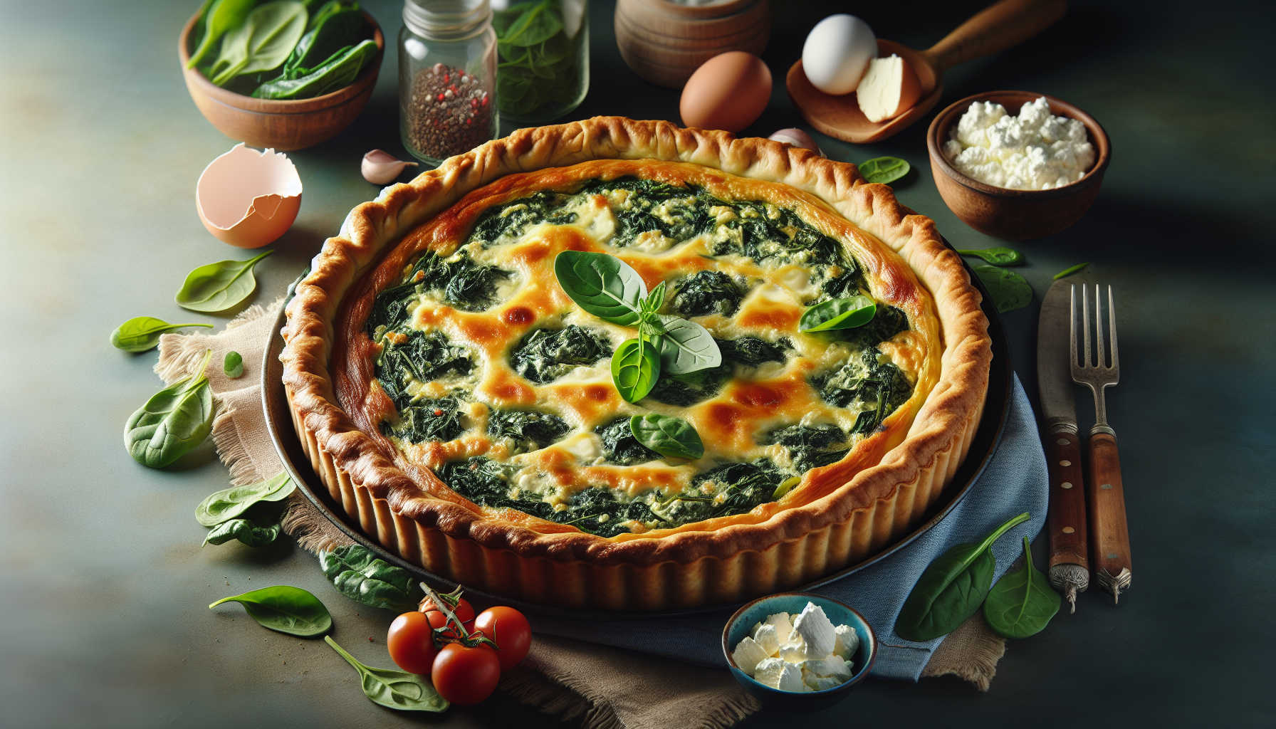 torta rustica ricotta e spinaci